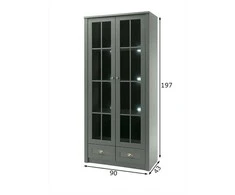 Vitrinos spintelė Ascot, 90 cm, tamsiai žalia