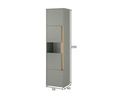 Vitrinos spintelė Imv City, 200 cm, žalias/ąžuolas