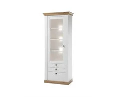 Vitrinos spintelė Imv Landhaus, 82 cm, baltoji pušis/ąžuolas