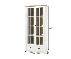 Vitrinos spintelė Imv Provence, 90 cm, baltoji pušis/ąžuolas