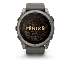 Išmanusis laikrodis Garmin fēnix® 9 – 51mm, Titanas su akmenėlių pilkos spalvos silikoniniu dirželiu | 010-04763-01