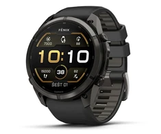 Išmanusis laikrodis Garmin fēnix® 9 Pro – 51mm, Pilkos anglies spalvos DLC titanas su juodos / akmenėlių pilkos spalvos silikoniniu dirželiu | 010-04337-16