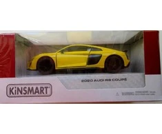 KiNSMART automobilis, 2020 Audi R8 Coupé, geltonas