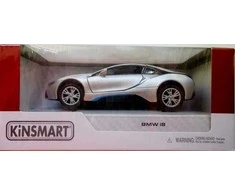 KiNSMART automobilis, BMW i8, sidabrinis