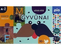 PIO Žaidimas dėlionė Abecėlė-Gyvūnai