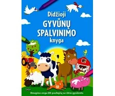 "Didžioji gyvūnų spalvinimo knyga", 3+