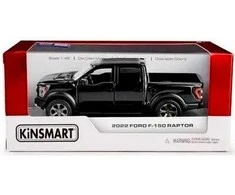 KiNSMART automobilis, 2022 Ford F-150 Raptor, juodas