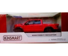 KiNSMART automobilis, 2022 Ford F-150 Raptor, raudonas