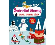 KNYGA Žvėreliai žiemą. Galvok, spalvink, dėliok.