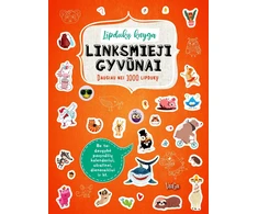 "Linksmieji gyvūnai. Lipdukų knyga", 3+