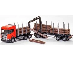 Emek Miškovežis su priekaba ir kranu "Scania CR" 77 cm, 3+