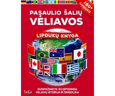Pasaulio šalių vėliavos. Lipdukų knyga