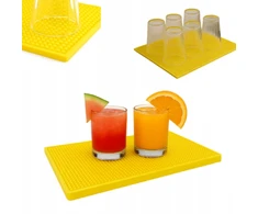 Winder Home Indų džiovyklė barui ir virtuvei – neslystanti XXL 45×30 cm, geltona džiovinimo kilimėlis
