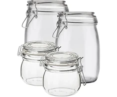 Winder Home Rinkinys HERMETINIAI Uždarytas stiklainis 2 x 1000 ml + 2 x 500 ml stiklainiai