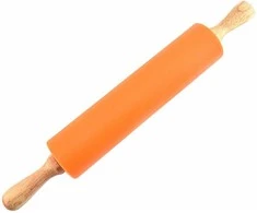 Winder Home Silikoninis tešlos kočėlas 38,5 cm – nelimpantis virtuvės įrankis, oranžinis