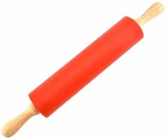 Winder Home Silikoninis tešlos kočėlas 38,5 cm – nelimpantis virtuvės įrankis, raudonas