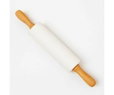 Winder Home Silikoninis tešlos kočėlas 43 cm – didelis, nelimpantis virtuvės įrankis, baltas