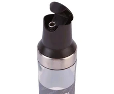 Winder Home Stiklinis aliejaus butelis juodas, 500 ml – rinkinys 2 vnt. + silikoninis teptukas kepimui