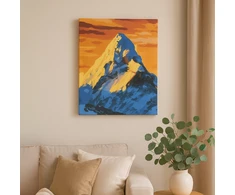 Winder Home Tapyba pagal skaičius – paveikslas, dažai, teptukai, rinkinys „Kalnai“, 40×50 cm