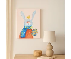 Winder Home Tapyba pagal skaičius – paveikslas, dažai, teptukai, rinkinys „Triušis“, 40×50 cm