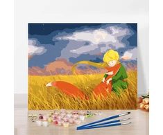 Winder Home Tapyba pagal skaičius – paveikslas, dažai, teptukai, rinkinys „Mažasis princas“, 40×50 cm