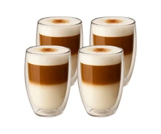 Winder Home Termo stiklinė 350 ml latte kavai su dvigubomis sienelėmis – 4 vnt.