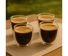 Winder Home Termo stiklinės 250 ml latte kavai su dvigubomis sienelėmis – 4 vnt. rinkinys