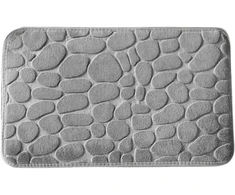 Winder Home Vonios kambario kilimėlis „Stones“ – pilkas, neslystantis ir minkštas, 80 × 50 cm