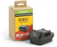 Adapteris Badaptor DEWALT XR akumuliatoriui prie MILWAUKEE 18V įrankio