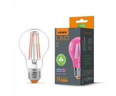 Augalų auginimo lemputė VIDEX LED E27 8W, 14 umol/s, 1200K (bicolor), VLE-A60FF-08271 FITO
