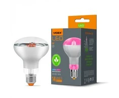 Augalų auginimo lemputė VIDEX LED E27 9W, 14 umol/s, 1200K (bicolor), VLE-R80FF-09271 FITO