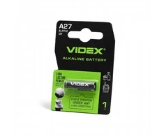 Baterija A27 VIDEX (2 vnt.) Alkaline, 12V, 26mAh