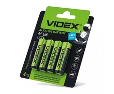 Baterijos AA VIDEX (4 x 5 = 20 vnt.) Alkaline, 1.5V, 2600mAh