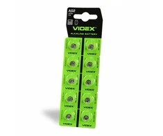 Baterijos AG2 / LR726 VIDEX (30 vnt.) 1.5V Alkaline 25mAh