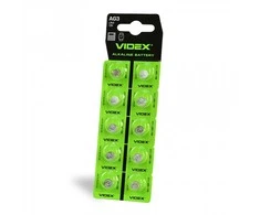 Baterijos AG3 / LR41 VIDEX (30 vnt.) 1.5V Alkaline 41mAh