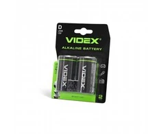 Baterijos D / LR20 VIDEX (2 vnt.) šarminės, 1,5 V, 15200 mAh