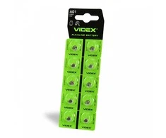 Baterijos AG1 / LR621 VIDEX (30 vnt.) 1.5V Alkaline 14mAh