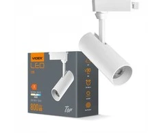 Bėginis šviestuvas LED taškinis 10W, 800Lm 4000K, VIDEX VLE-TR04-104W TOR-Baltas, balta (neutrali balta šviesa)