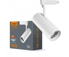 Bėginis šviestuvas LED taškinis 20W, 1600Lm 4000K, VIDEX VLE-TR04-204W TOR-Baltas, balta (neutrali balta šviesa)