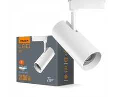 Bėginis šviestuvas LED taškinis 30W, 2400Lm 4000K, VIDEX VLE-TR04-304W TOR-Baltas, balta (neutrali balta šviesa)