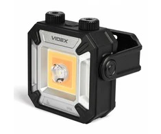 Darbo žibintas su magnetu, įkraunamas LED Luminus SST20 10W + COB 15W + COB 3W raudona/žalia, 1500Lm, 2700-6500K, ličio jonų 2 x 18650 2200mAh, VIDEX VLF-M048, su baltos, raudonos ir žalios šviesos perjungimu!