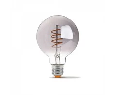 Dekoratyvinė LED lemputė E27 4W, 100Lm 1800K, VIDEX VLE-G95FGD-04271 (šiltai balta šviesa), reguliuojama