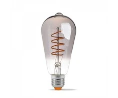 Dekoratyvinė LED lemputė E27 4W, 100Lm 1800K, VIDEX VLE-ST64FGD-04271 (šiltai balta šviesa), reguliuojama