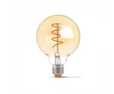 Dekoratyvinė LED lemputė E27 4W, 300Lm 2200K, VIDEX VLE-G95FASD-04272 (šiltai balta šviesa), reguliuojama