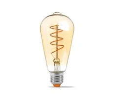 Dekoratyvinė LED lemputė E27 4W, 300Lm 2200K, VIDEX VLE-ST64FASD-04272 (šiltai balta šviesa), reguliuojama