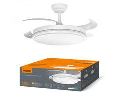 Dimeriuojama LED lubinė lempa ar ventilatoru un pulti 60W 5400Lm 3000K-4200K-6000K IP20 VIDEX VL-CLF01-60CW – Įmontuotas oro ventiliatorius su 6 režimais ir nuotolinio valdymo pulteliu