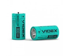 Įkraunama baterija VIDEX Li-Ion 16340 (CR123A), 800mAh, 3,7V