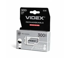 Įkraunama baterija VIDEX Ni-MH 9V Krona (6HR61) 300mAh, 8.4V (1 vnt.)