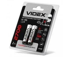 Įkraunama baterija VIDEX Ni-MH AA (HR6) 2700mAh, 1,2V (2 vnt.)