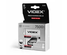 Įkraunama baterija VIDEX Ni-MH D (HR20) 7500mAh, 1,2V (2 vnt.)
